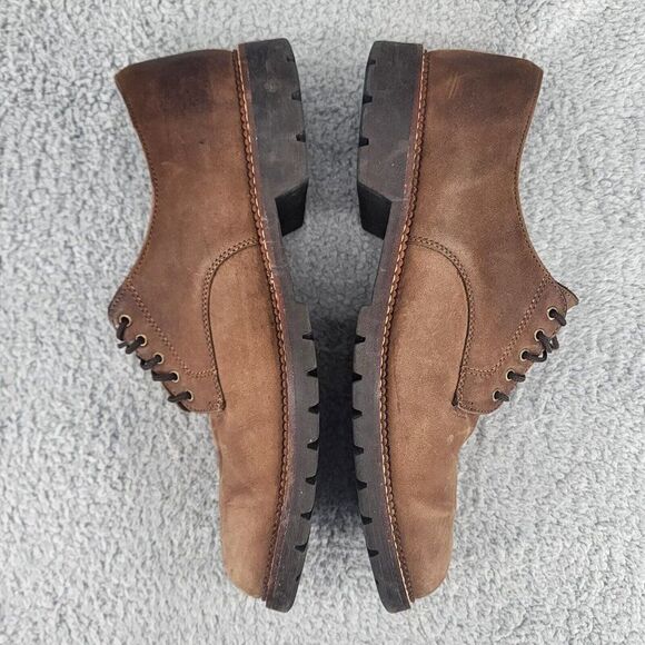 HS Trask Mens Work Oxfords Sz 12 Brown Lace Up Casual Dress Shoes Outdoor - Picture 6 of 9